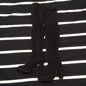Black over-the knee boots
